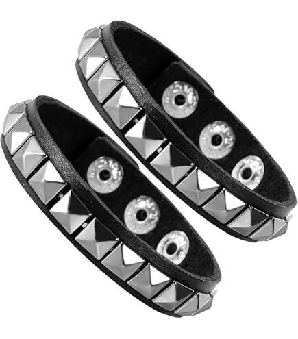 Amazon.com: Punk Leather Studded Star Bracelet,Vintage Punk